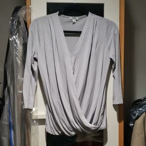 Old Navy Grey faux wrap shirt